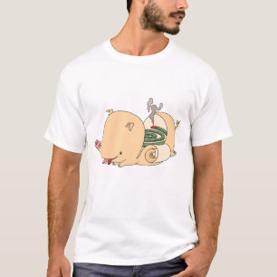 Varkensvormige muggenrol. t-shirt