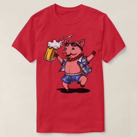 Varkenswijn Drink minnaar Grappig Boerderij Varken T-shirt (Design voorkant)