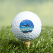 Varkenszwemmen Blauwe Oceaan Water Golfballen (Insitu Shirt)