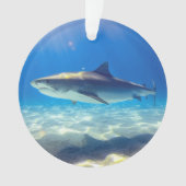 Varkenszwemmen Blauwe Oceaan Water Ornament (voorkant)