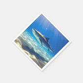 Varkenszwemmen Blauwe Oceaan Water Servet (Hoek)
