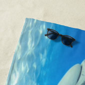 Varkenszwemmen Blauwe Oceaan Water Strandlaken (In situ)