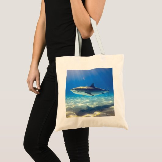 Varkenszwemmen Blauwe Oceaan Water Tote Bag (Voorkant (product))