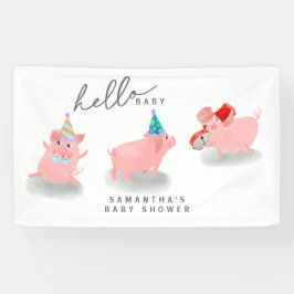 varkentje baby shower spandoek