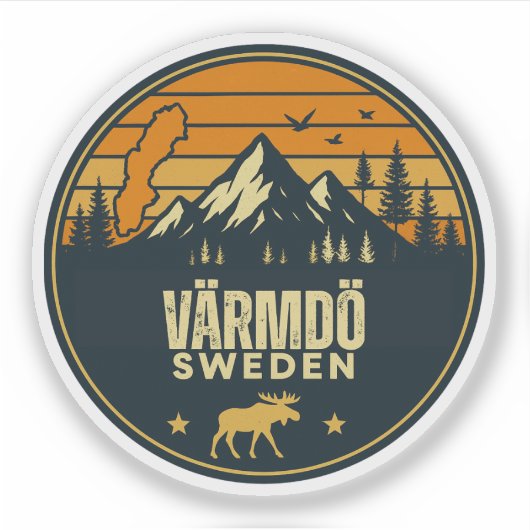 Värmdö, Zweden Sverige Sticker (Voorkant)
