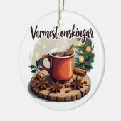 Varmest önskingar Swedish Holiday Greeting Keramisch Ornament (Links)