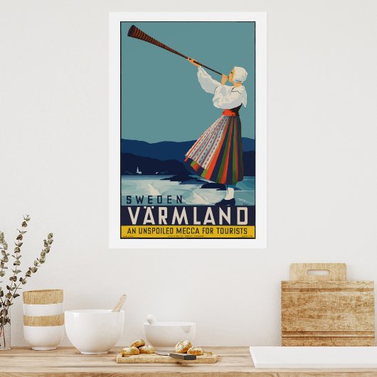  Varmland Zweden Klassiek Poster reizen (Keuken)