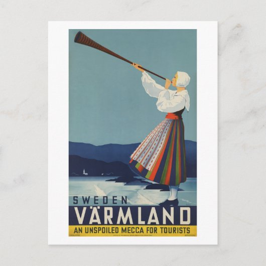 Varmland Zweden - Vintage Travel Briefkaart (Voorkant)