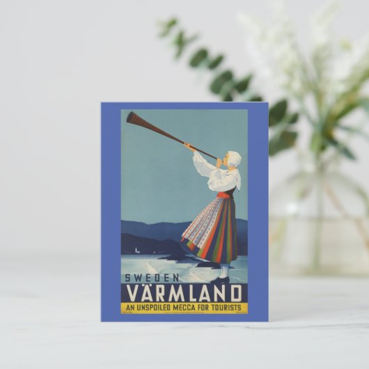 Varmland Zweden - Vintage Travel Briefkaart (Staand voorkant)