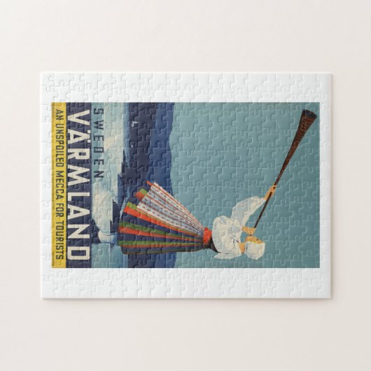 Varmland Zweden Vintage Travel Legpuzzel (Horizontaal)