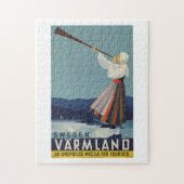 Varmland Zweden Vintage Travel Legpuzzel (Verticaal)