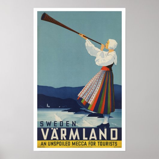 Varmland Zweden - Vintage Travel Poster (Voorkant)