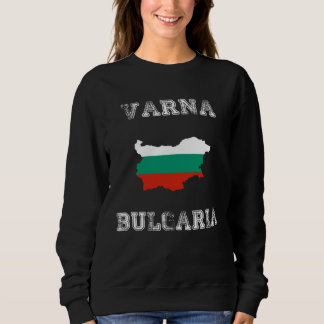Varna Bulgaria Vintage Bulgaria Flag Map Trui