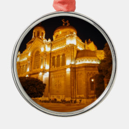 Varna Kathedraal 's Nachts Metalen Ornament