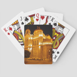 Varna Kathedraal 's Nachts Pokerkaarten