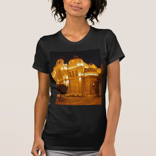 Varna Kathedraal 's Nachts T-shirt (Voorkant)