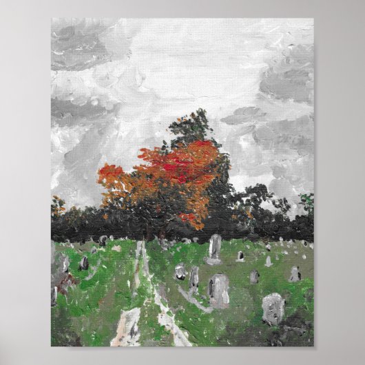 Varney Cemetery, Brunswick Maine, Print (Voorkant)