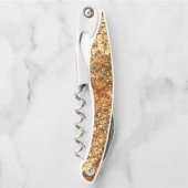 Varnish textuur op ruw hout kurkentrekker (Voorkant)