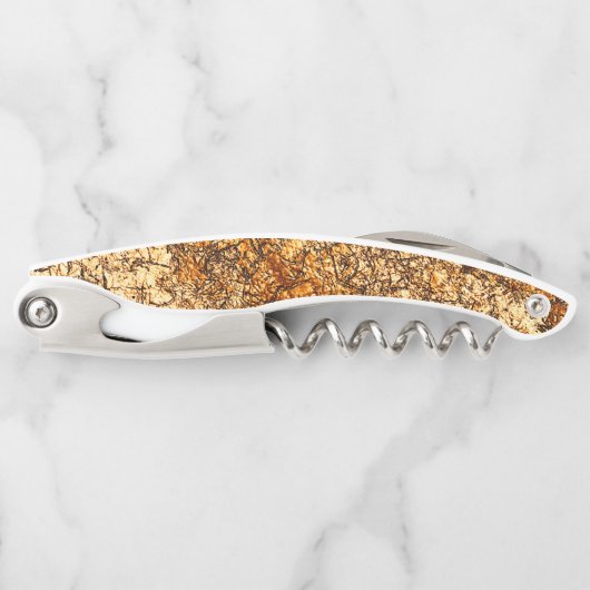 Varnish textuur op ruw hout kurkentrekker (Voorkant)