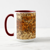 Varnish textuur op ruw hout mok (Links)