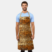 Varnish textuur op ruw hout schort (Gedragen)