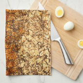 Varnish textuur op ruw hout theedoek (Quarter Fold)