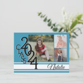 Varsity 2020 Afstuderen Tri Foto Kaart (Staand voorkant)