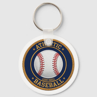 Varsity Baseball Red Stitch Keychain