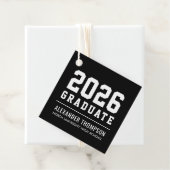 Varsity Black 2026 Afstudeerfeest Bedankjes Labels (In situ)