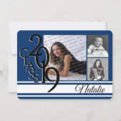 Varsity Blue 2019 Afstuderen Tri Foto Kaart (Voorkant)