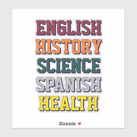 Varsity Class Name Stickers (Vel)