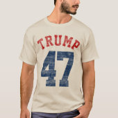  Varsity Donald Trump 47e President 2024 T-shirt (Voorkant)