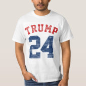 Varsity Donald Trump voor President 2024 T-shirt (Voorkant)