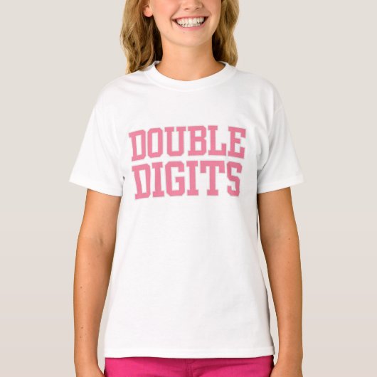 VARSITY Dubbele DIGITS #10 BIRTHDAY T-shirt (Voorkant)