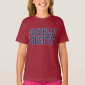 VARSITY Dubbele DIGITS #10 BIRTHDAY T-shirt (Voorkant)