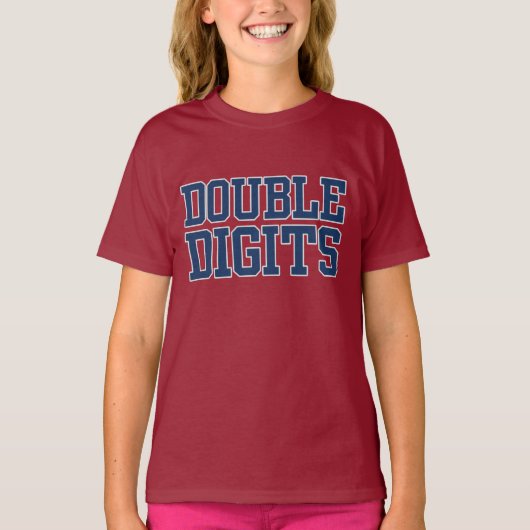 VARSITY Dubbele DIGITS #10 BIRTHDAY T-shirt (Voorkant)