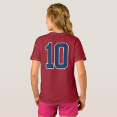 VARSITY Dubbele DIGITS #10 BIRTHDAY T-shirt (Achterkant volledig)