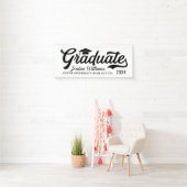 Varsity Graduate Klassiek Zwart Wit Spandoek (Insitu)
