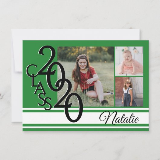 Varsity Green 2020 Afstuderen Tri Foto Kaart (Voorkant)