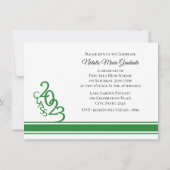 Varsity Green 2023 Afstuderen Tri Fotouitnodiging Kaart (Achterkant)