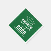 Varsity Green Afstudeerfeest Klas van 2026 Servetten (Hoek)