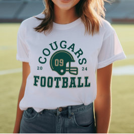 Varsity Green Custom Football Team Moeder Tri-Blend Shirt