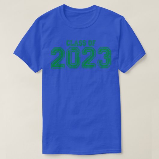 Varsity Groene Klasse van 2023 T-shirt (Design voorkant)