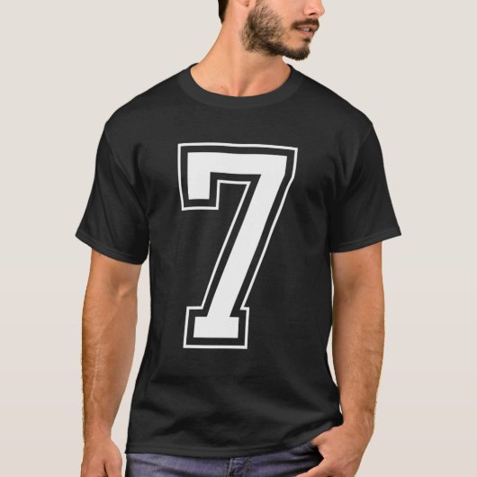 Varsity Jersey Nummer 7 T-shirt (Voorkant)