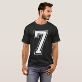 Varsity Jersey Nummer 7 T-shirt (Voorkant volledig)