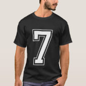 Varsity Jersey Nummer 7 T-shirt (Voorkant)