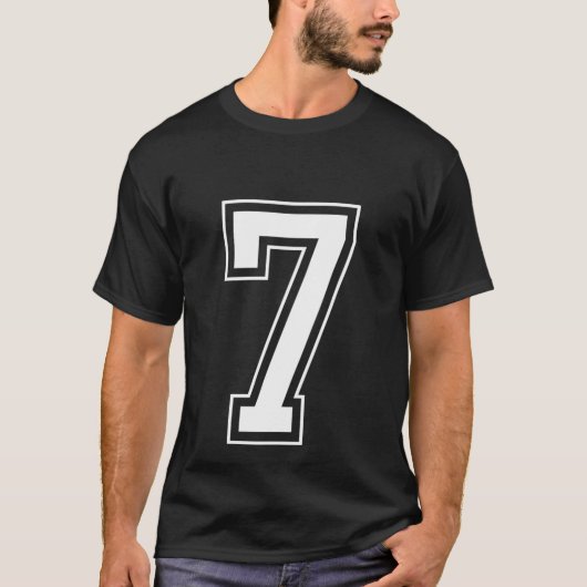 Varsity Jersey Nummer 7 T-shirt (Voorkant)