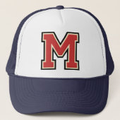 Varsity Letter M Initiaal Trucker Pet (Voorkant)