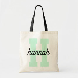 Varsity Letter Monogram Moderne Cursieve Manuscrip Tote Bag