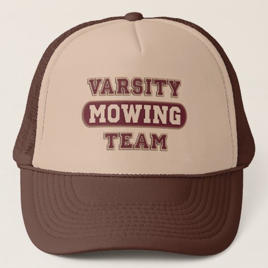 Varsity Mowing Team Trucker Hat Trucker Pet (Voorkant)